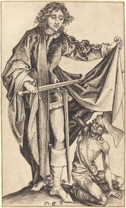 Saint Martin partageant son manteau - Martin Schongauer