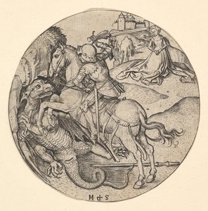 Saint Georges terrassant le dragon - Martin Schongauer