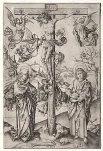 La Crucifixion avec quatre anges - Martin Schongauer