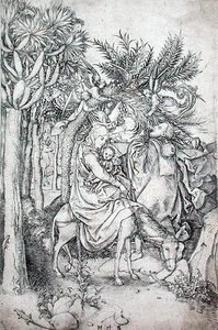 La fuite en Égypte, vers 1470-80 - Martin Schongauer