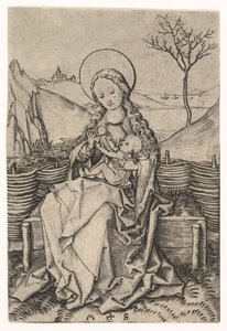 Vierge et Enfant sur un banc herbeux, vers 1435-1491