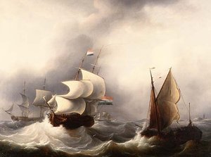 Navires dans une houle