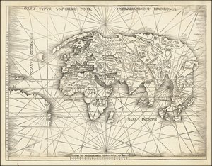1513 map - Orbis Typus Universalis Iuxta Hydrographorum Traditionem