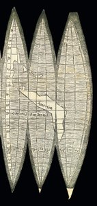 Carte du monde sous forme de fuseaux de globe terrestre, 1507