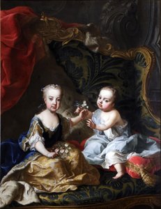 Joseph de Habsbourg-Lorraine, futur empereur, avec sa sœur Maria Anna