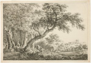 Vagabond se reposant dans la forêt - Martin von Molitor
