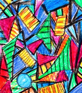 Composition vitraux colorés - Martina Konitzky