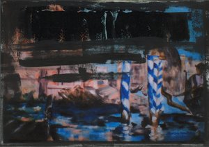 Canal Grande Abstrait Noir 1 - Martina Konitzky