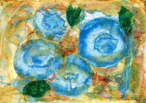 Nature morte avec baies bleues en hiver