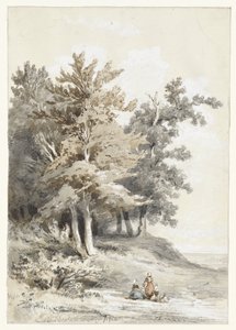 Lisière de forêt avec figures - Martinus Antonius Kuytenbrouwer jr.