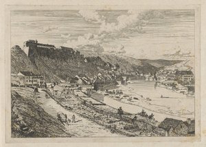 Vue de Bouillon - Martinus Antonius Kuytenbrouwer jr.