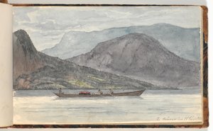Paysage de fjord avec barque - Martinus Rørbye