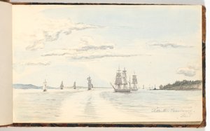 Paysage côtier avec bateaux - Martinus Rørbye