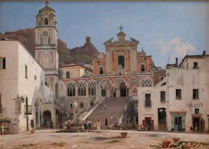 Vue de la place à Amalfi