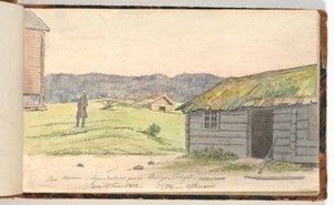 Paysage avec fermes