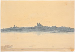 Viborg vue depuis Asmild Klosterhave près de Søndersø - Martinus Rørbye