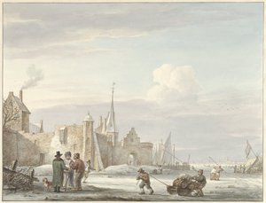 Vue de ville en hiver