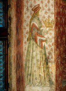 Margarete Maultasch, comtesse du Tyrol, dans une peinture murale dans l