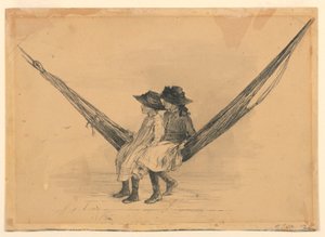 Mary et Eleanor Hague dans un hamac - Mary A. Hallock Foote
