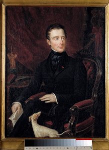 Portrait du poète français Alphonse de Lamartine (1790-1869)