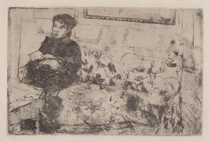 Intérieur : Sur le canapé - Mary Cassatt