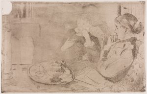 Lydia et sa mère au thé, vers 1880 - Mary Cassatt
