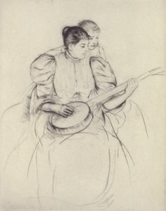 La leçon de banjo - Mary Cassatt