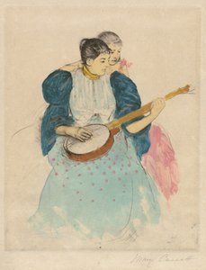 La Leçon de banjo, vers 1893 - Mary Cassatt