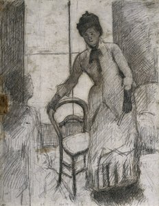 Le Visiteur recto, c. 1881 - Mary Cassatt