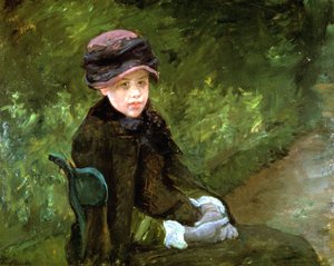 Jeune femme dans le parc, vers 1880