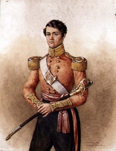 Portrait du Major Charles Hamilton Wake (d.1871) 34e Infanterie Indienne Native - Mary Ellen Best