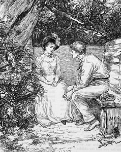 Un couple en train de courtiser
