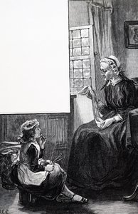 Une grand-mère examinant les efforts de l