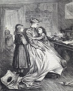 Une veuve avec ses enfants