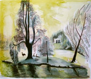 Stourhead, lac du soir, 2006