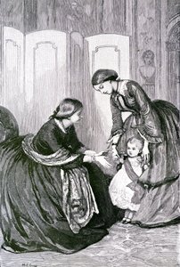 La Reine et son petit-fils le Prince Wilhelm de Prusse, c. 1880 - Mary L. Gow