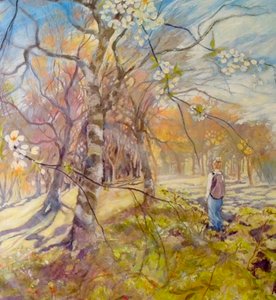 promenade printanière sous les fleurs