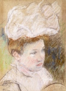 Léontine avec un chapeau rose duveteux, 1898