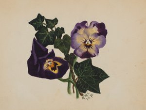 Sans titre Pensées et Lierre, 1876