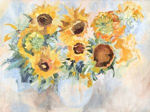 Nature morte au tournesol éclatant - Maryna Kovalchuk