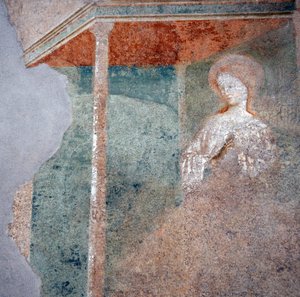 Fresque de Masolino da Panicale dans le baptistère de Castiglione, détail de l