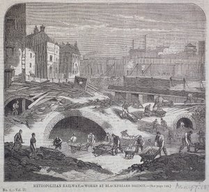 Pont de Blackfriars, Londres, 1863