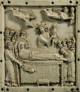 Mort de la Vierge Marie ("Koimesis"), Byzantin (ivoire) - Master Byzantine