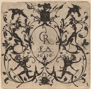 Ornement avec grotesque