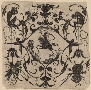 Ornement avec grotesque