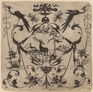 Ornement avec grotesque