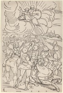 La Conversion de Saint Paul - Master G.G.N. after Luca Cambiaso