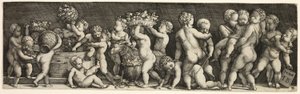 Enfants cueillant des raisins