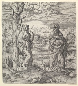 Saint Jean et Antoine dans un paysage, vers 1544-45 - Master IQV