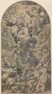 Le Couronnement de la Vierge avec des musiciens angéliques et tous les saints - Master J.N.